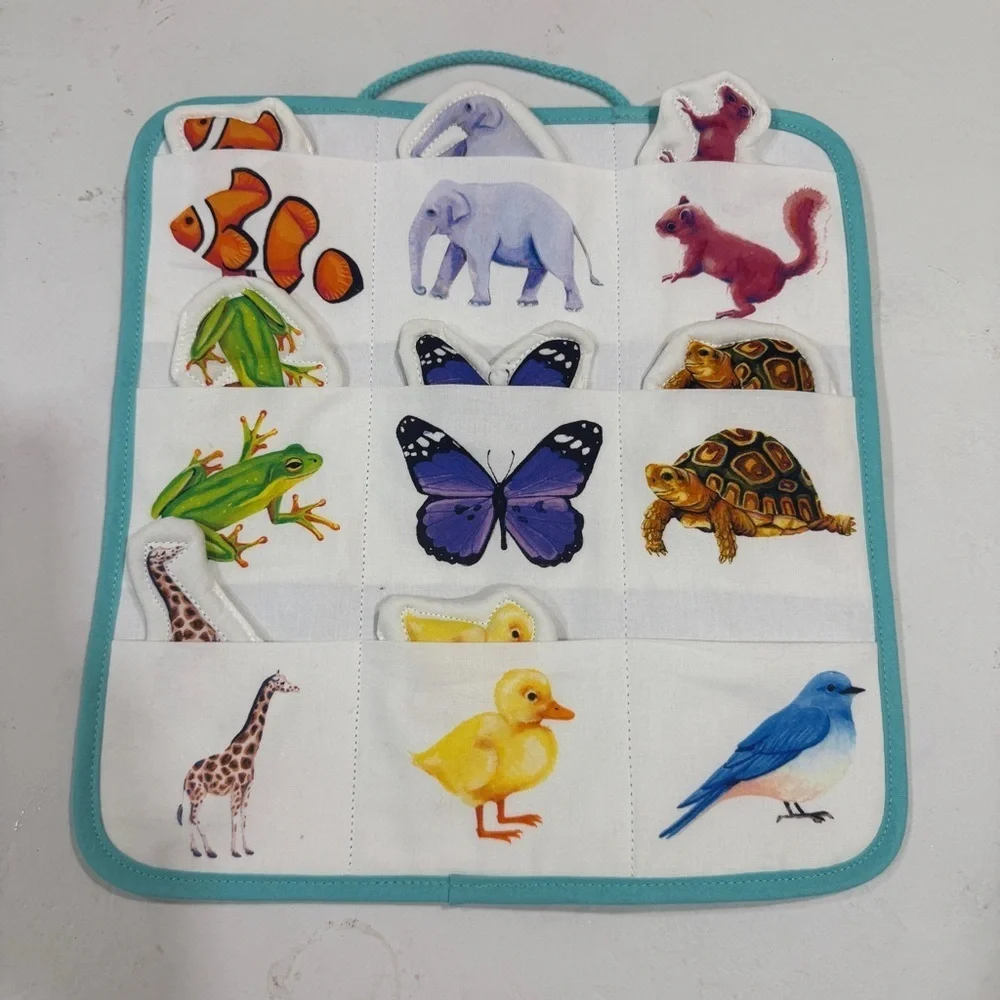 Lovevery toy toddler quilted Critter Pockets TheRealist playkit animals matching